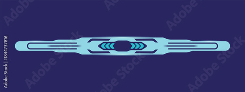 Blue technology futuristic divider border element vector eps 10