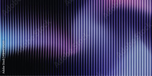 Dark Vertical Glass Grooves with Blurred Gradient and Subtle Haze, Modern Elegant Cover Template