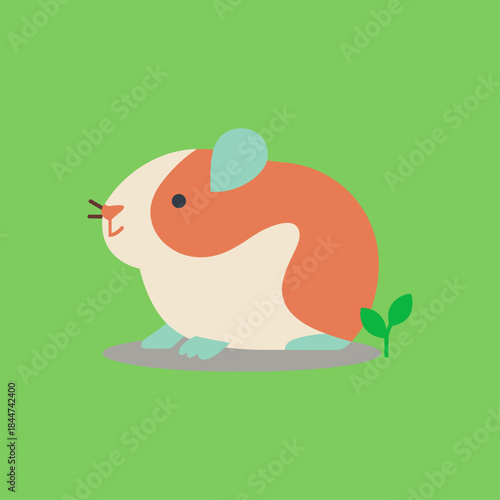 Hamster icon logo flat vector design