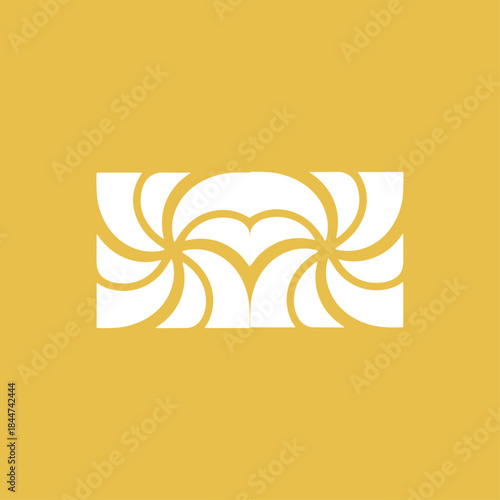 Abstract shape icon logo flat vector design