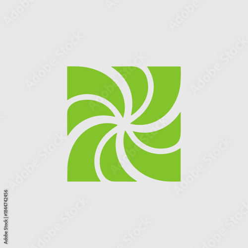 Abstract shape icon logo flat vector design