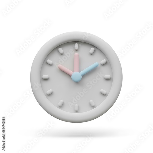 Time's Gentle Embrace: A soft-hued clock symbolizes moments, reminders, and schedules, offering a calm and serene aesthetic.