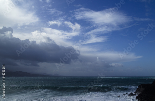 European windstorm Emilia affecting Gran Canaria, Canary Islands