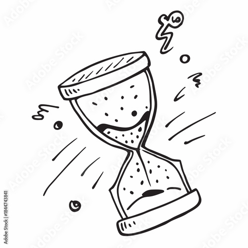 Doodle checklist task completion symbol vector illustration