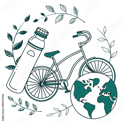 Eco-friendly transportation and waste reduction for a sustainable planet