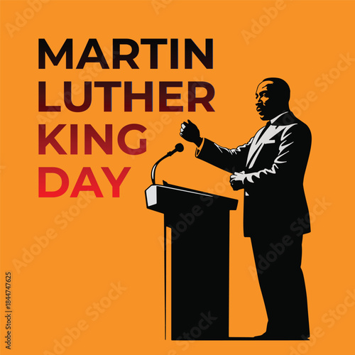 Martin luther king day celebration illustration