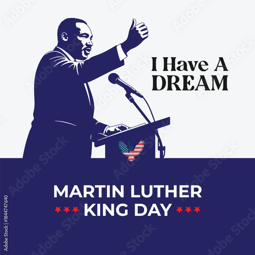 Martin luther king day celebration illustration