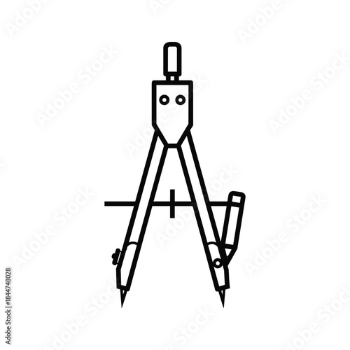 Precision drawing compass tool