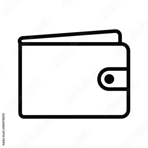 Simple line icon of a wallet