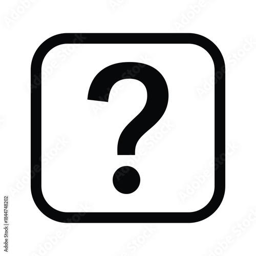 Question mark symbol inside square box