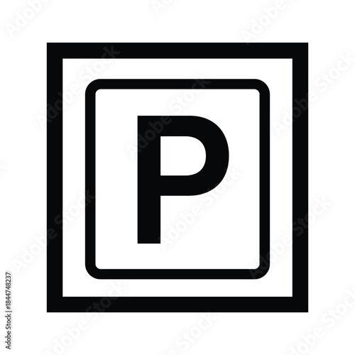 Parking sign icon