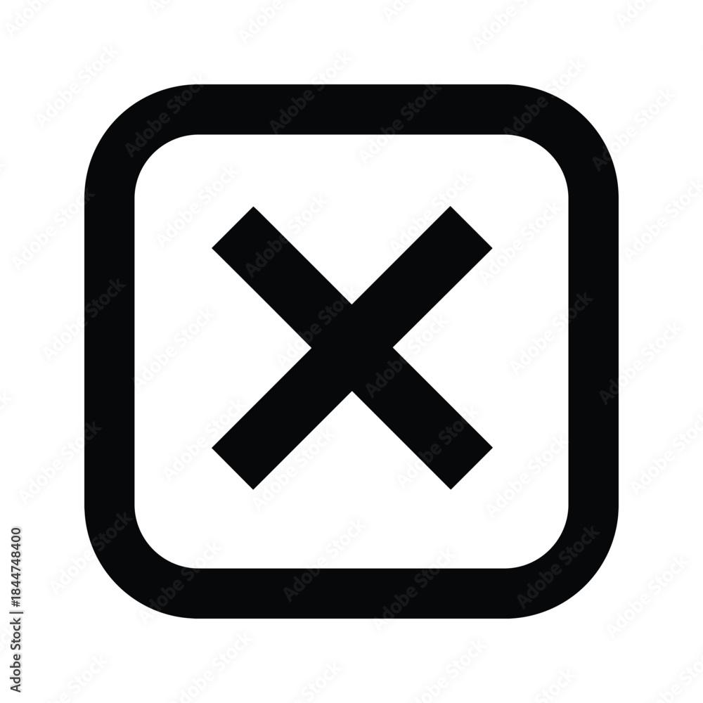 Obraz premium Close button icon symbol