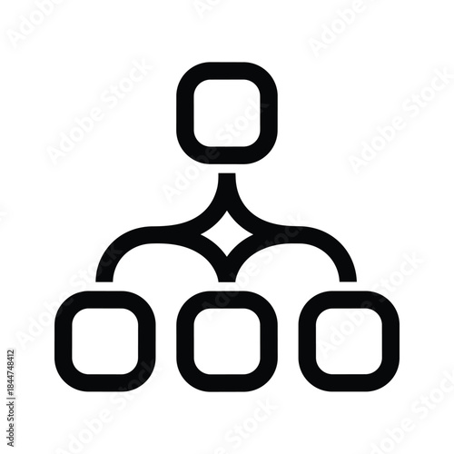 Simple organizational chart with three subordinates