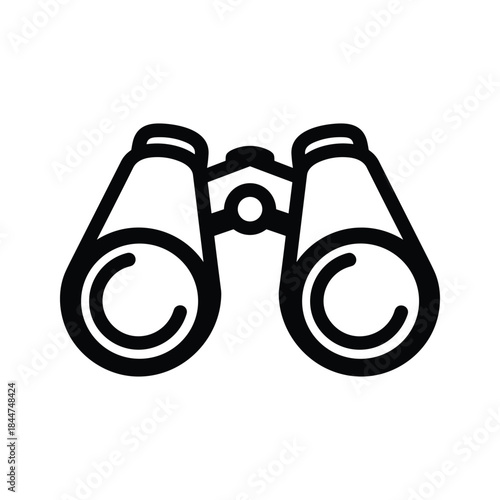 Binoculars icon on white background