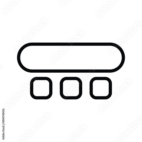 Simple line icon representing a bus or coach