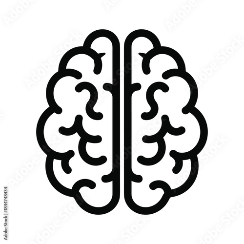 Simple illustration of human brain