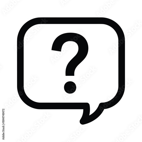 Question mark icon in speech bubble
