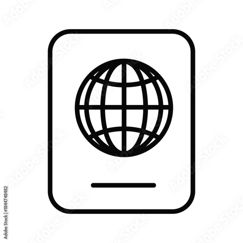 Global network icon on mobile device