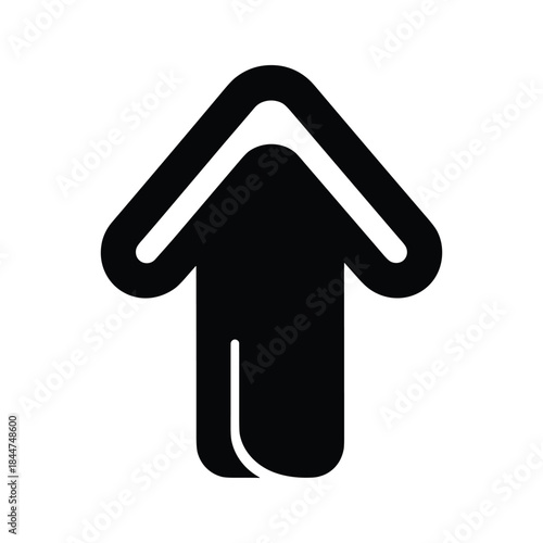 Black arrow icon pointing upwards