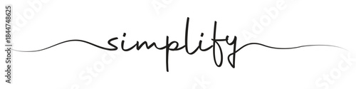 Simplify Handwritten Typography Minimal Lifestyle Concept