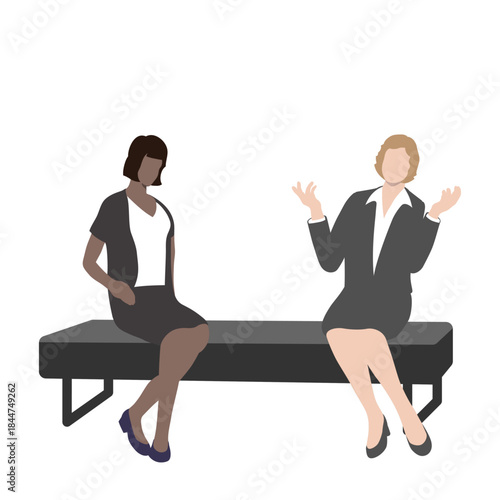 set of business people in flat style vector