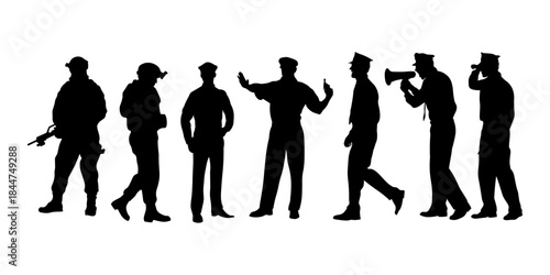 set police silhouette vector