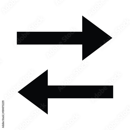 Opposite direction arrows indicating conflict or contrast