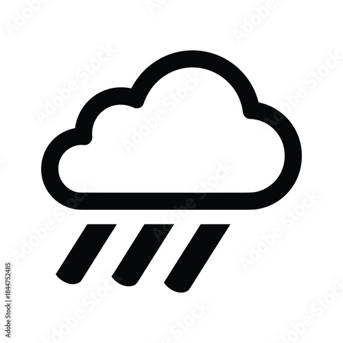 Cloud with rain icon symbol