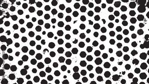 Pattern featuring black dots on a white background. Modern vector illustration with abstract shapes for various design uses.