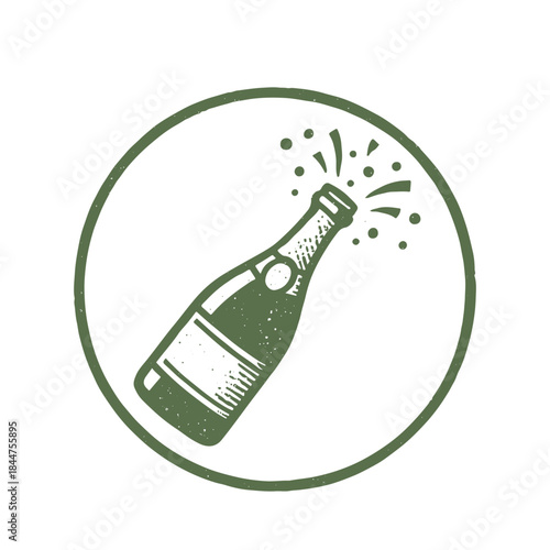champagne icon logo seal vector on white background
Vector stamp icon