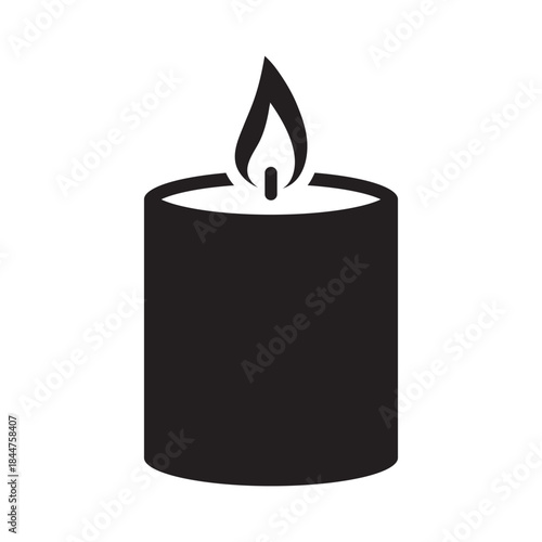 Candle Icon for Interior Design and Atmosphere