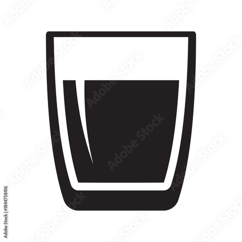 Water Glass Drinking Icon for Beverage Design