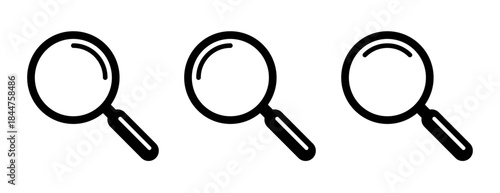 Magnifying Glass Icon Set for Search and Discovery Tools