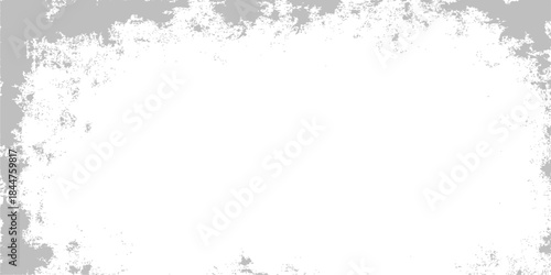Black grunge floral vector frame with vintage ink texture border for your antique design illustration