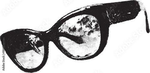 Black sunglasses accessory illustration. Vintage fashion style vector illustration with a modern and elegant design.