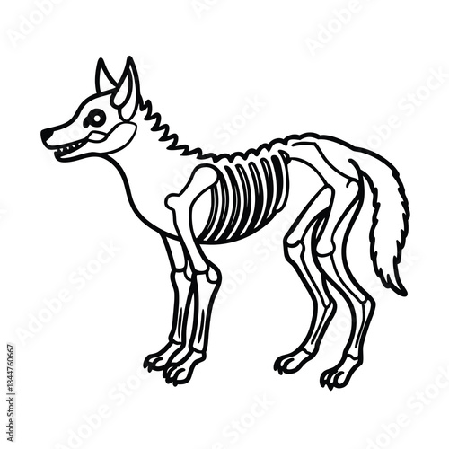wolf skeleton