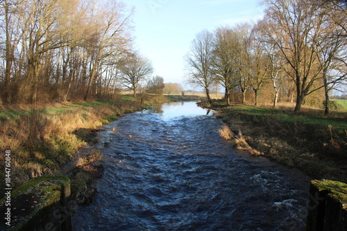 Fotografie Wümme barrage near Sagehorn - Hiking between Ottersberg, Fischerhude and Sagehor
