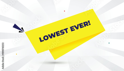 Lowest Ever Editable EPS Format Web Banner Vector Art Illustration Template Design Yellow Shapes Deep Blue Bold Font White Gray Gradient Abstract Illustration Sun Shine Business Background 4K