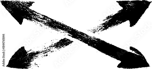 Grunge black and white diagonal arrows stencil for urban art and design