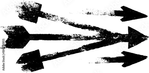 Dynamic black and white diagonal arrow stencil illustration for urban design