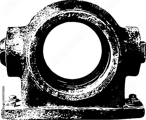 Distressed urban street art black and white stencil illustration design for poster