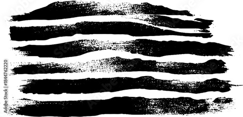 Abstract black and white horizontal grunge line illustration for urban art and design