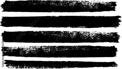 Black and white stencil illustration of horizontal grunge lines for urban design
