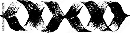 Black and white stencil illustration of interlocking diamonds for artistic design