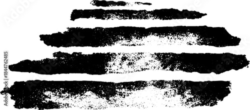 Black and white stencil of layered glitch stripes for modern urban art designs