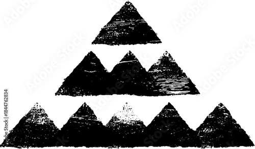 Abstract black and white triangle pattern design for artistic projects