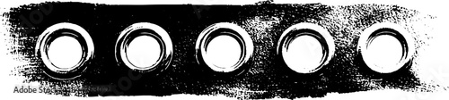 Black and white punk style belt strap stencil illustration for urban art design
