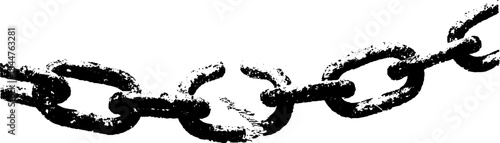 Black and white chain lock stencil illustration for urban art design