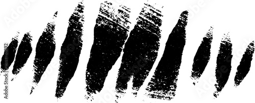 Grunge staggered slash marks silhouette for urban art designs