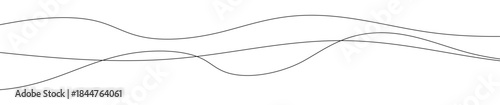 Thin curved wavy lines